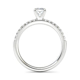 Round Diamond Solitaire with Shoulder Diamonds (ARTSR111) - Artelia Jewellery
