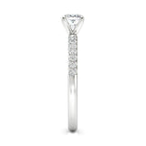 Round Diamond Solitaire with Shoulder Diamonds (ARTSR111) - Artelia Jewellery