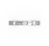 Baguette and Diamond Wedding Ring (ARTLDWR119) - Artelia Jewellery