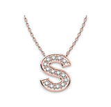 Diamond Initials Necklace S - Artelia Jewellery