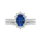 Natalia Sapphire and Diamond Ring Set - Artelia Jewellery
