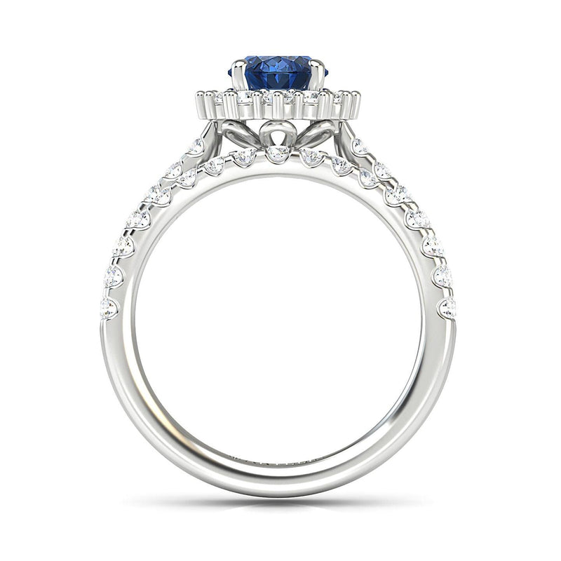 Natalia Sapphire and Diamond Ring Set - Artelia Jewellery