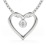 Heart Diamond Pendant - Artelia Jewellery