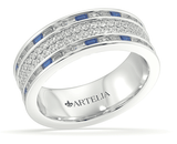 Night Fall Stars Diamond And Sapphire Ring - Artelia Jewellery