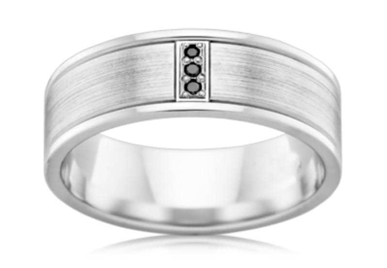 Serkan Black Diamond Wedding Ring - Artelia Jewellery