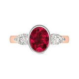 Silvine Ruby and Diamond Ring - Artelia Jewellery