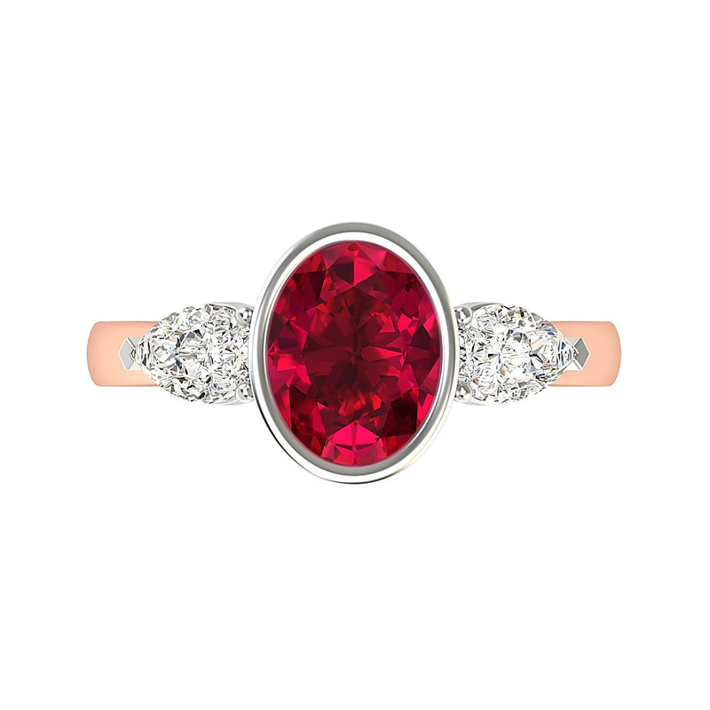 Silvine Ruby and Diamond Ring - Artelia Jewellery