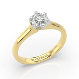 Artelia Signature Two Tone Round Diamond Solitaire Engagement Ring - Artelia Jewellery