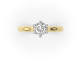 Artelia Signature Two Tone Round Diamond Solitaire Engagement Ring - Artelia Jewellery