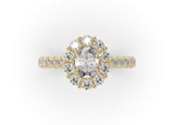 Tabitha Oval Diamond Halo Engagement Ring - Artelia Jewellery