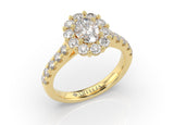 Tabitha Oval Diamond Halo Engagement Ring - Artelia Jewellery