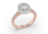 Tabitha Oval Diamond Halo Engagement Ring - Artelia Jewellery