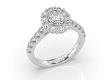 Tabitha Oval Diamond Halo Engagement Ring - Artelia Jewellery