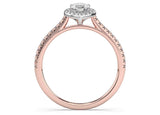Two Tone Pear Diamond Halo Engagement Ring (ARTHR073) - Artelia Jewellery