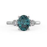 Allyra T Sapphire and Diamond Engagement Ring - Artelia Jewellery