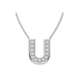 Diamond Initials Pendant U - Artelia Jewellery