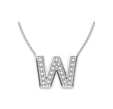 Diamond Initials Necklace W - Artelia Jewellery