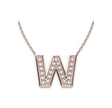 Diamond Initials Necklace W - Artelia Jewellery