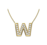 Diamond Initials Necklace W - Artelia Jewellery