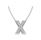 Diamond Initials Necklace X - Artelia Jewellery