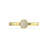 Avant Emerald Cut Diamond Bezel Set Diamond Ring - Artelia Jewellery