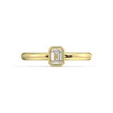 Avant Emerald Cut Diamond Bezel Set Diamond Ring - Artelia Jewellery
