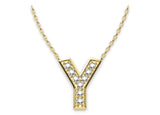 Diamond Initials Necklace Y - Artelia Jewellery