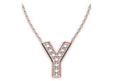 Diamond Initials Necklace Y - Artelia Jewellery