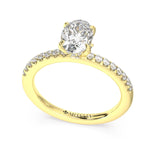 Oval Diamond Moderne Ring with a Chandelier Basket™ - Artelia Jewellery