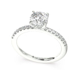 Round Diamond Moderne Ring with a Chandelier Basket™ - Artelia Jewellery