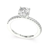 Round Diamond Moderne Ring with a Chandelier Basket™ - Artelia Jewellery