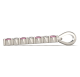 Pink & White Diamond Bar Pendant - Artelia Jewellery