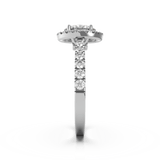 Rose Oval Diamond Halo Engagement Ring - Artelia Jewellery