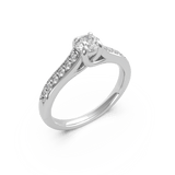 Round Diamond Solitaire Engagement Ring (ARTSR077)
