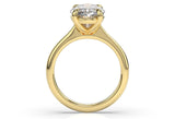 18K Yellow Gold Jersey Oval Diamond Solitaire Engagement Ring