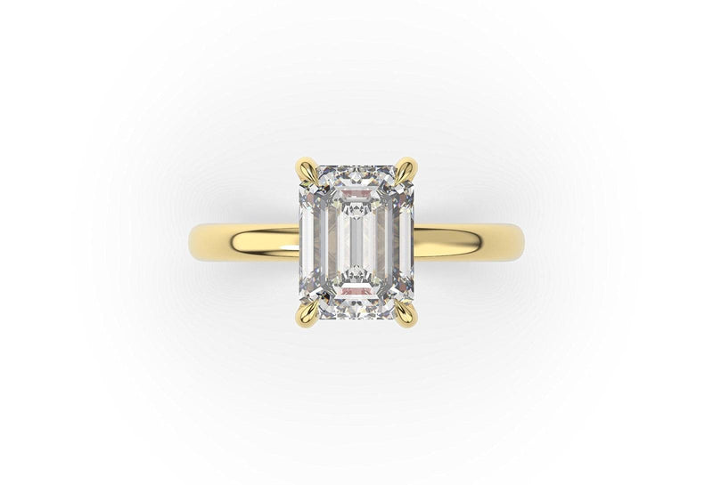 Miroir Emerald Cut Diamond Solitaire Engagement Ring