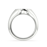 9K White Gold Evil Eye Signet Ring - Artelia Jewellery