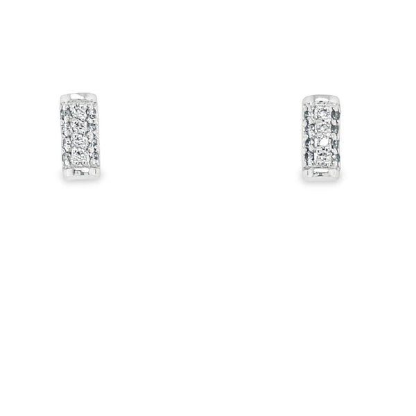 Pave Bar Diamond Earrings - Artelia Jewellery