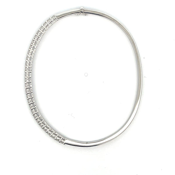18K White Gold Diamond Bangle - Artelia Jewellery