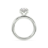 Tulip Basket Oval Diamond Engagement Ring