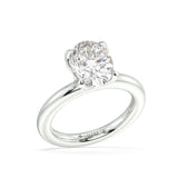 Tulip Basket Oval Diamond Engagement Ring