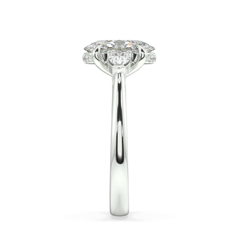 Charlotte Oval Diamond Trilogy Ring