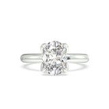 Tulip Basket Oval Diamond Engagement Ring