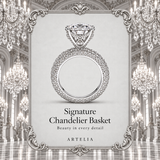 La Divina Solitaire Diamond Engagement Ring with a Chandelier Basket™ - Artelia Jewellery