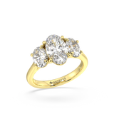 Antoine Oval Diamond Trilogy Engagement Ring