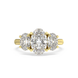 Antoine Oval Diamond Trilogy Engagement Ring