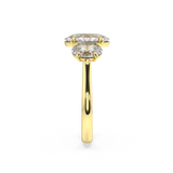 Antoine Oval Diamond Trilogy Engagement Ring