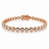 5.0ct Bezel-Set Lab-Grown Diamond Tennis Bracelet