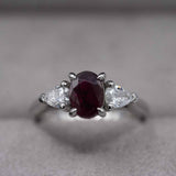 Burmese Ruby And Diamond Charlotte Ring