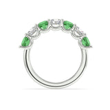 Chloe Diamond and Emerald Wedding Ring